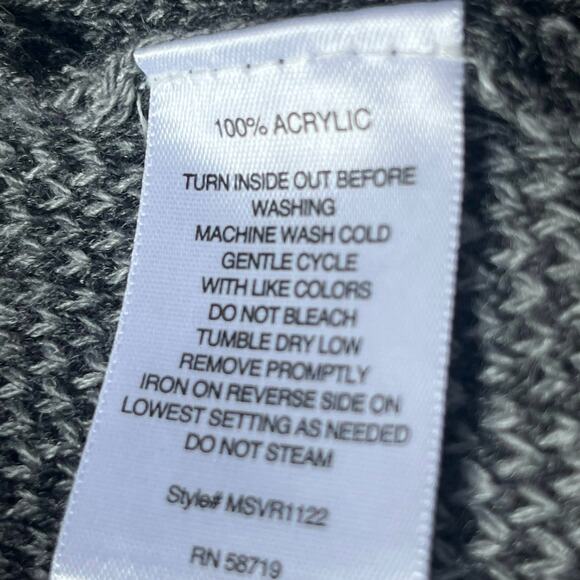 Gray and Black Long Knit Cardigan Teacher Academia Pockets L - Picture 9 of 9